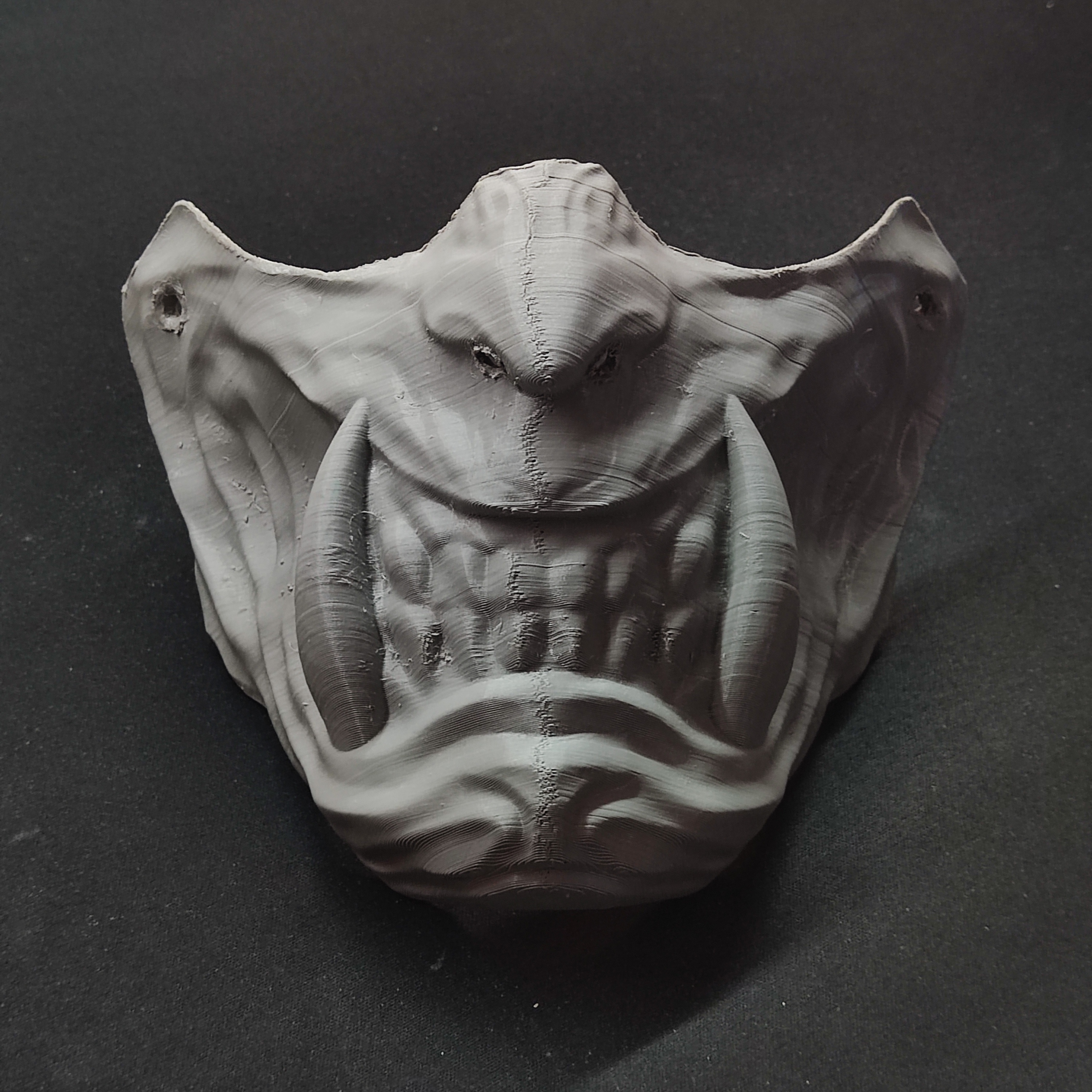 Japanese oni (demon) half-mask