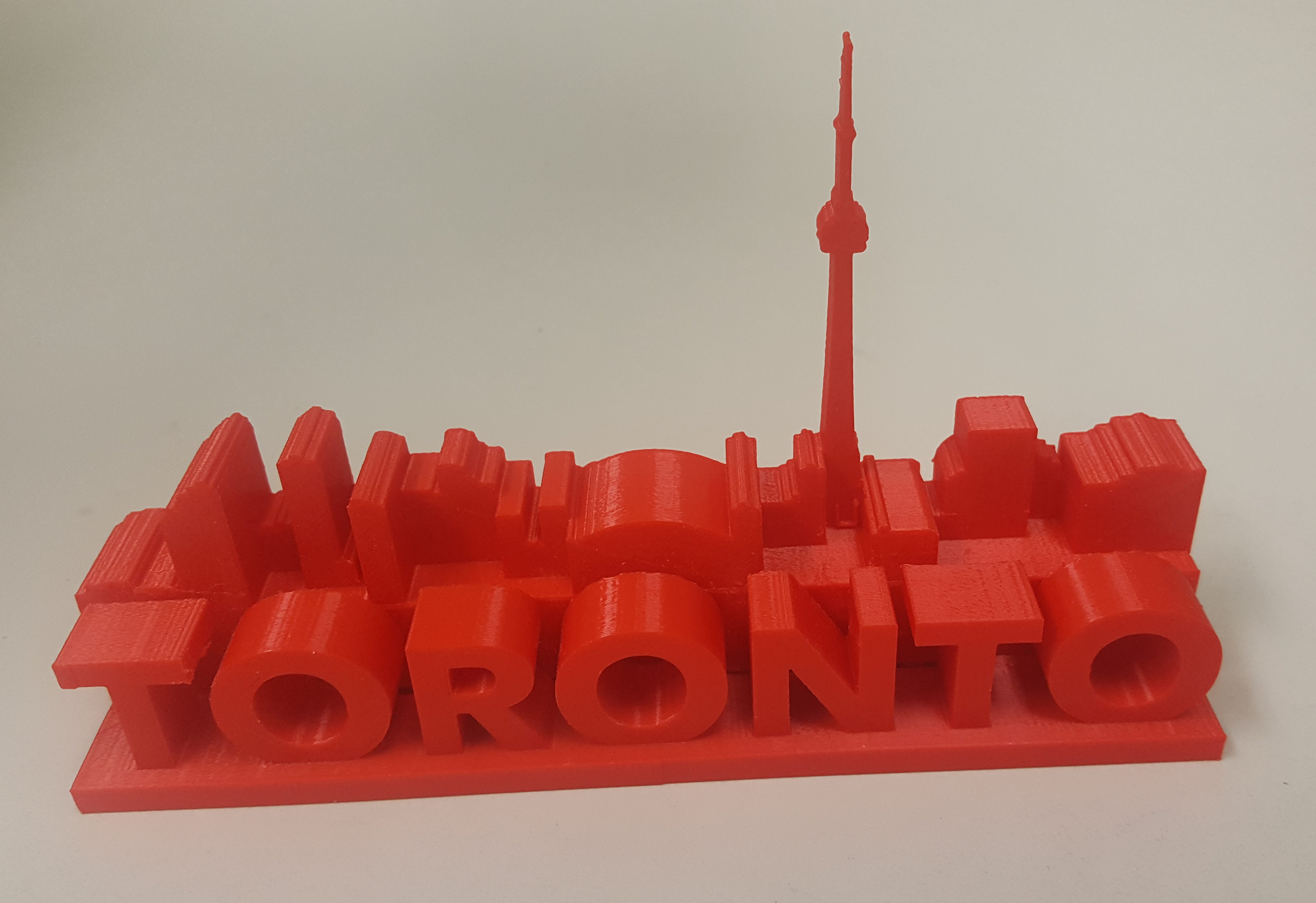 Toronto Skyline and Sign Letters Magnet or Paperweight