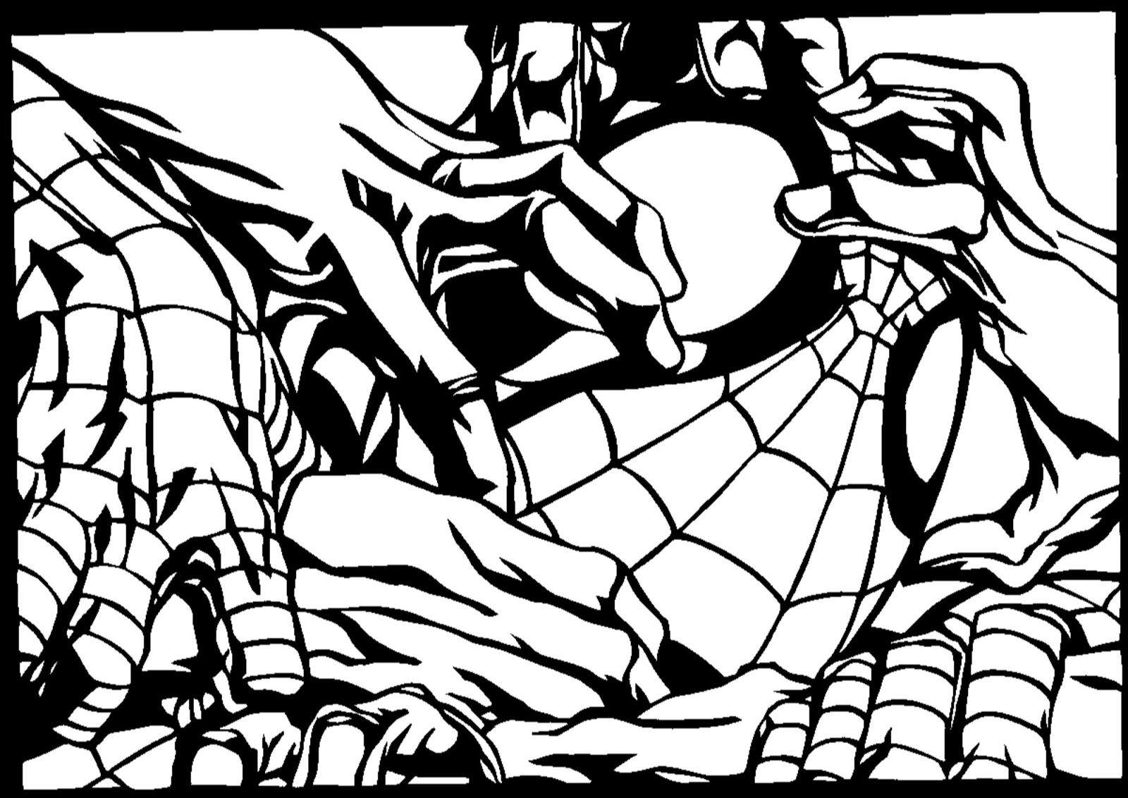 Spidermam stencil 10