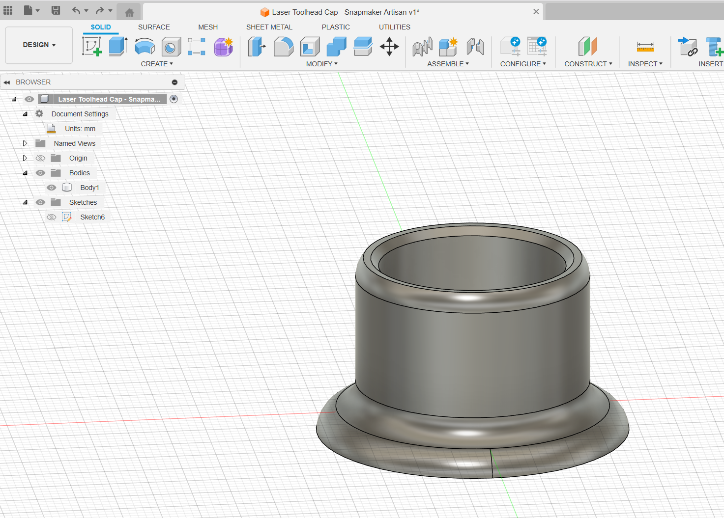Snapmaker Artisan Laser Toolhead Cap