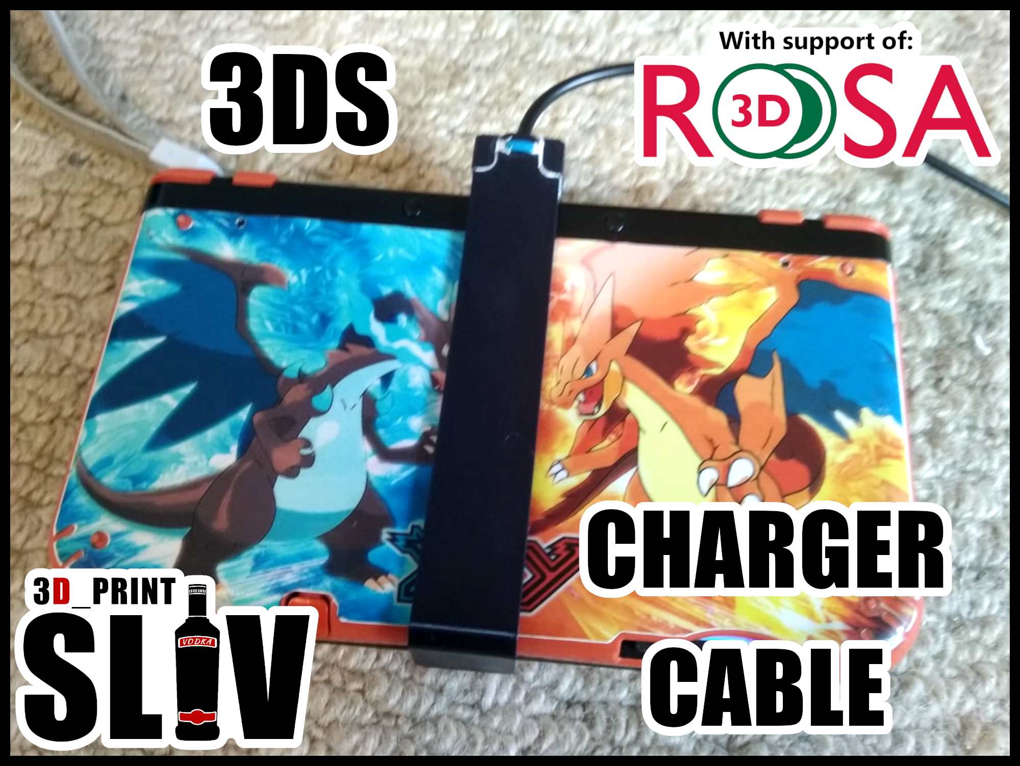 New 3DS XL Charging brace/cable