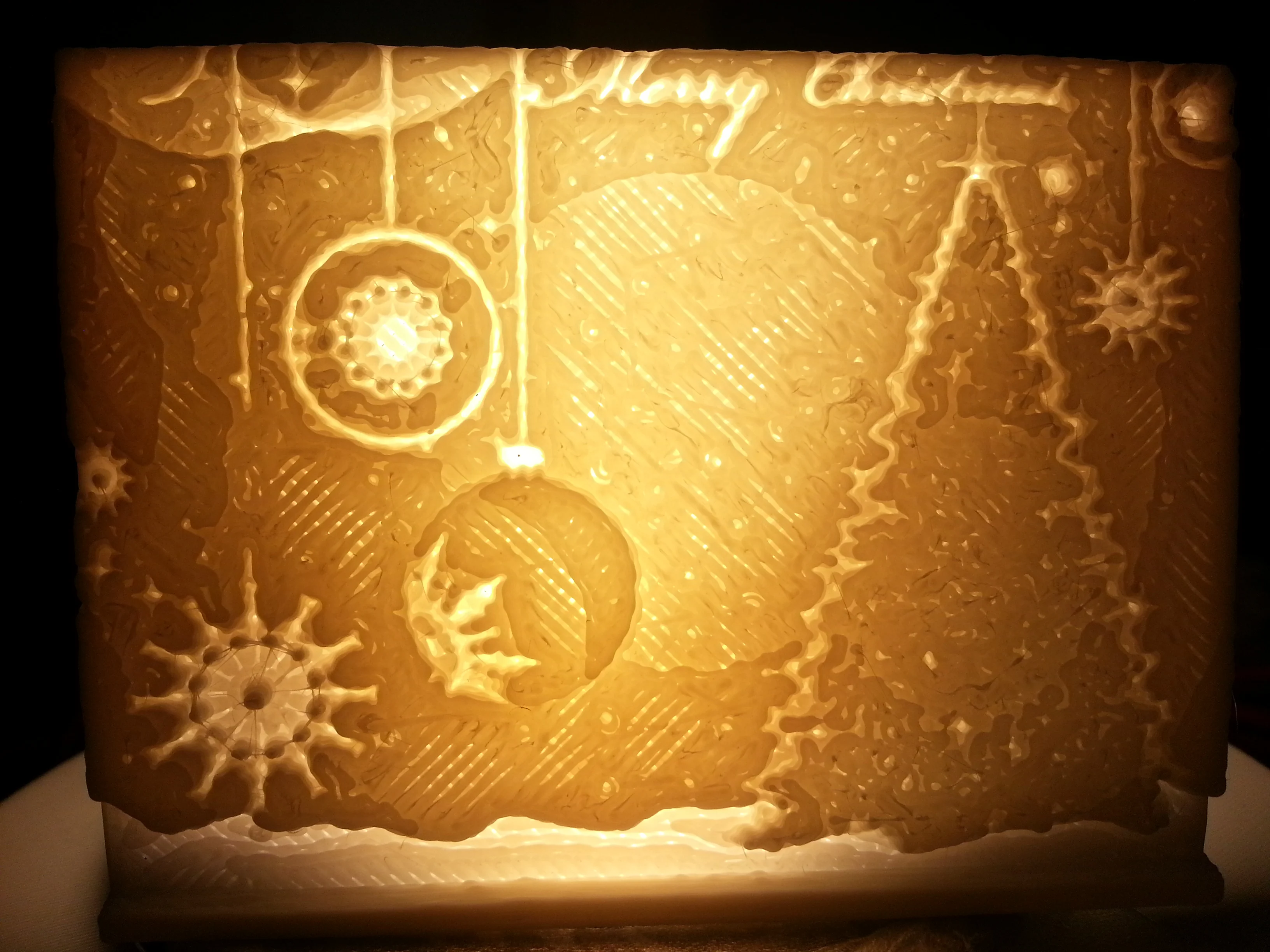 Customizable Planar Lithophane - Christmas Card