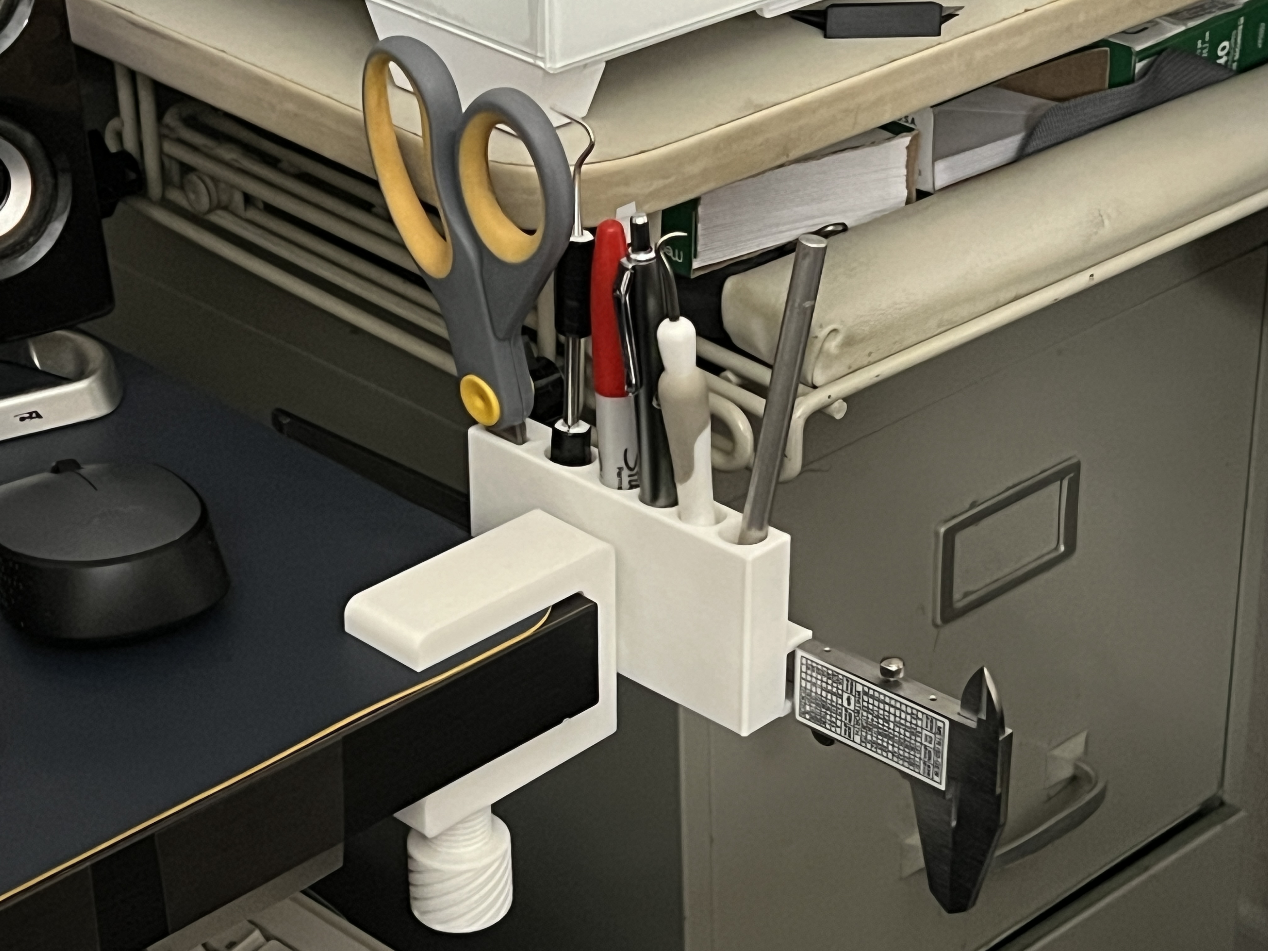 Updated V2 Desk Mounted Pen & Tool Holder – Organizer for Weeding Tools, Scissors & Accessories