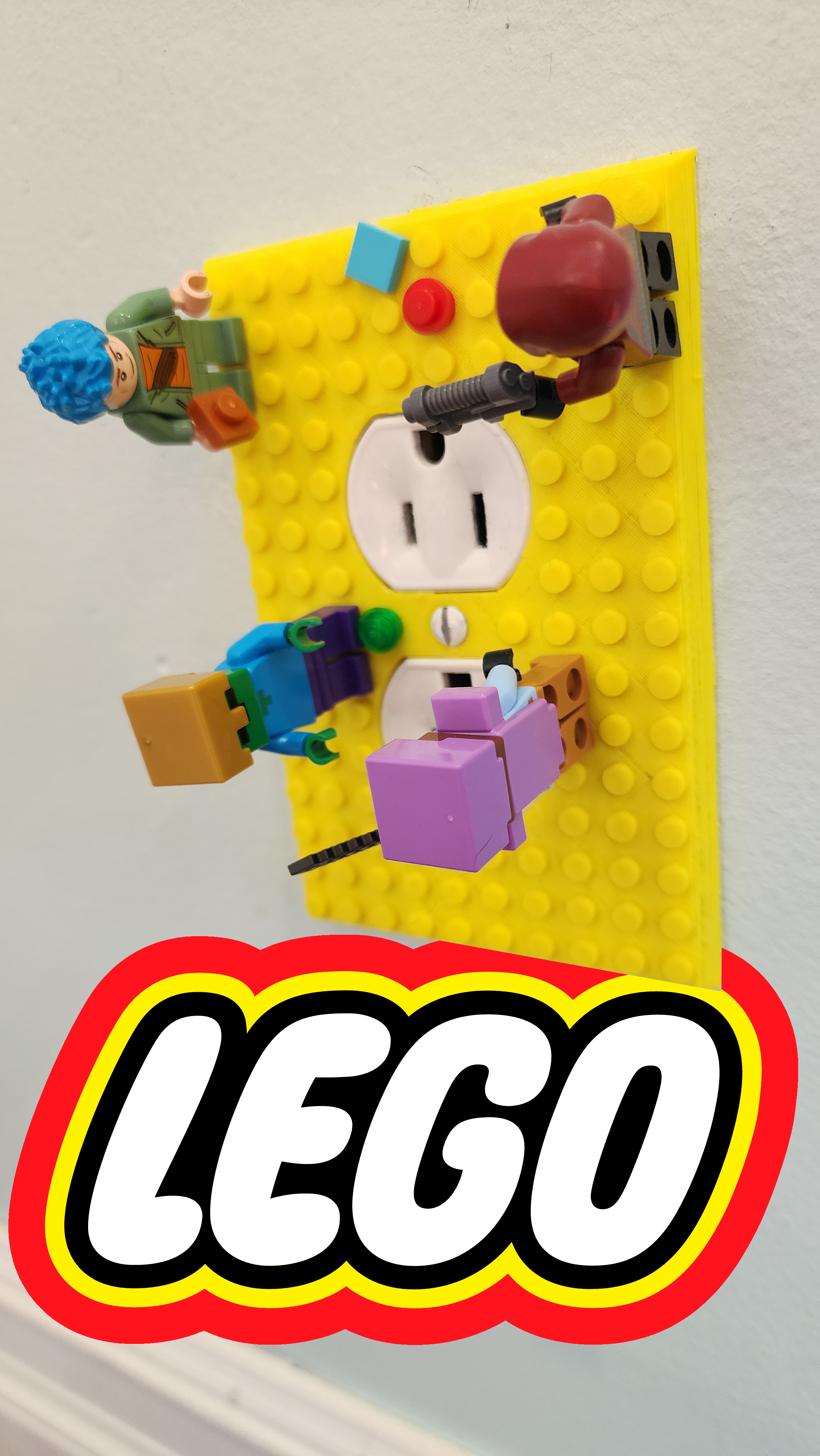 Lego Outlet Cover (US) - correct scale, Lego compatible