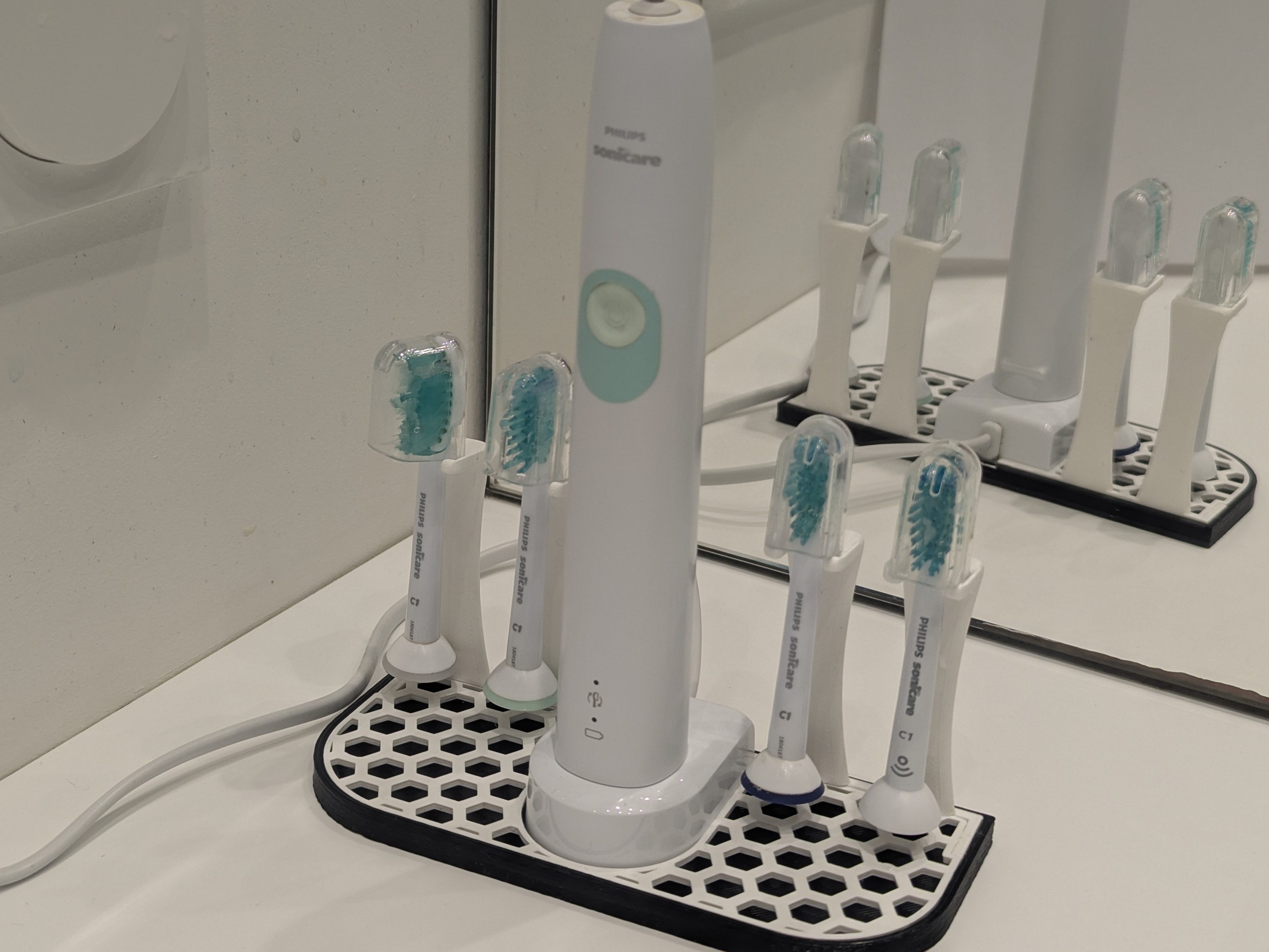 Philips Sonicare 4x Brush Head + Charger Stand/Holder