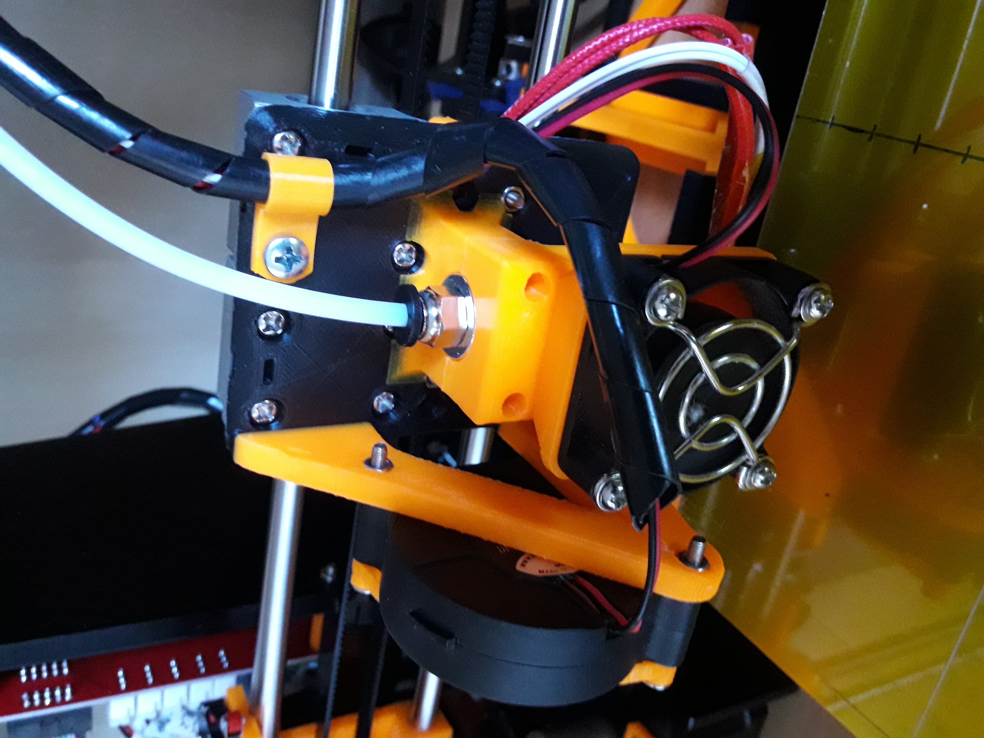 Improved Customizeable Anet A8 E3D v6 E3Dv6 Carriage with 40mm Fan Mount