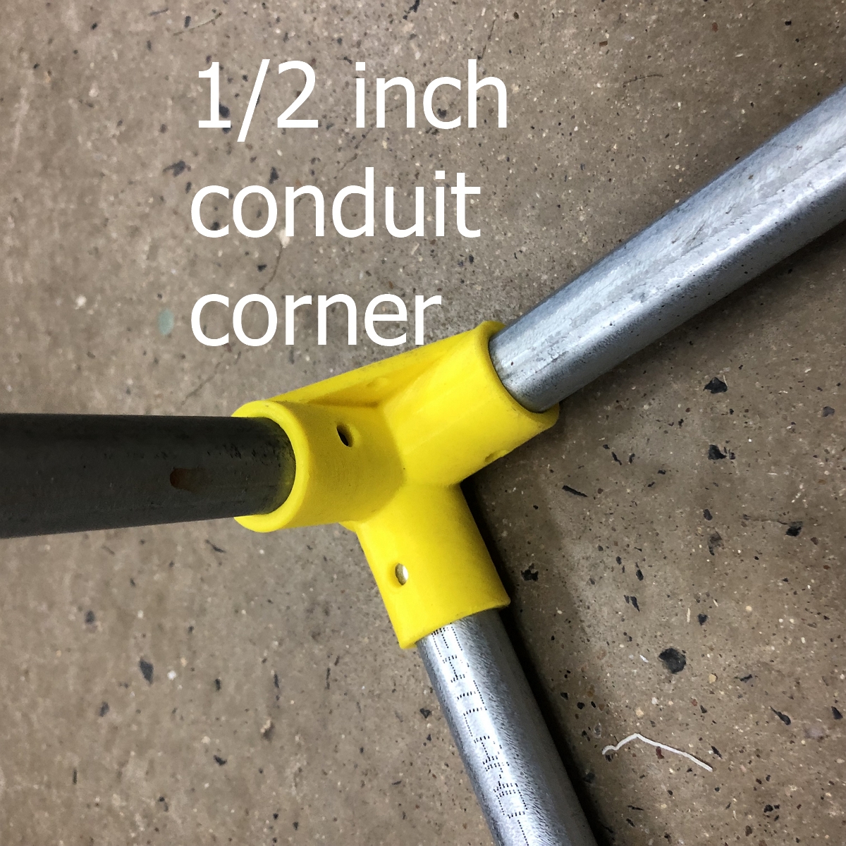 Conduit corner 1/2 inch conduit
