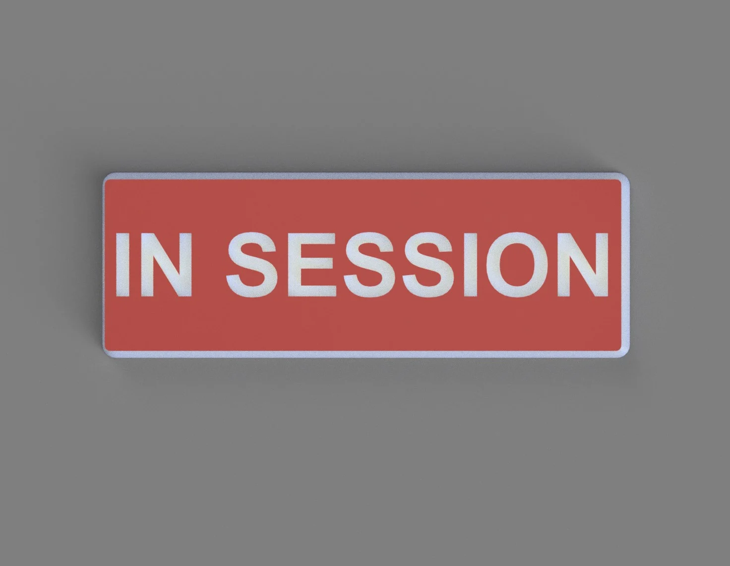 In Session Faceplate for LED Text Box