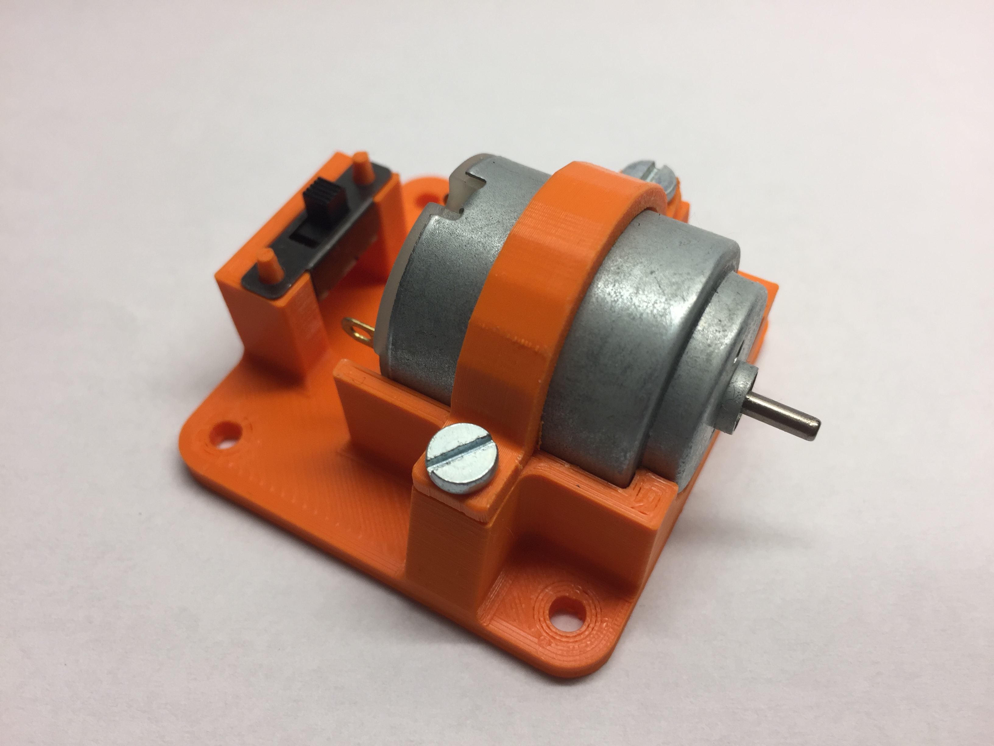 Motorholder DC Motor 3-5V Ø24mm with microswitch-holder