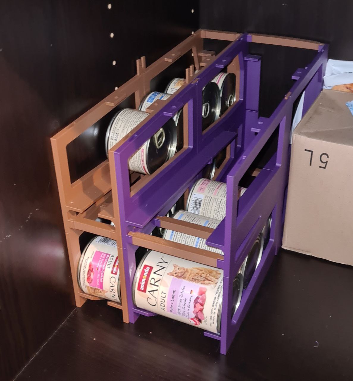 FIFO Can organizer - Remix for 200g and 400g cat food cans