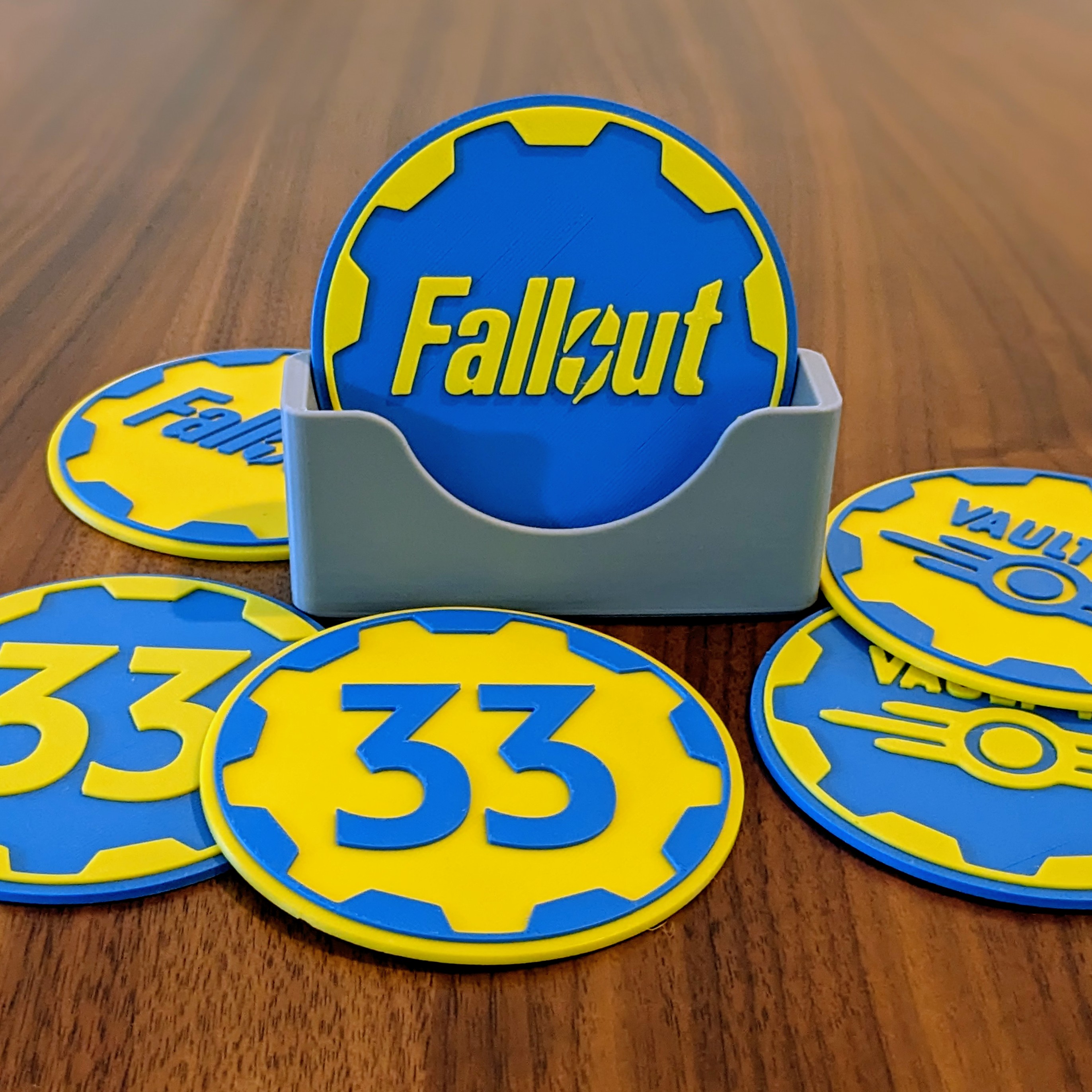 Fallout TV show inspired coasters
