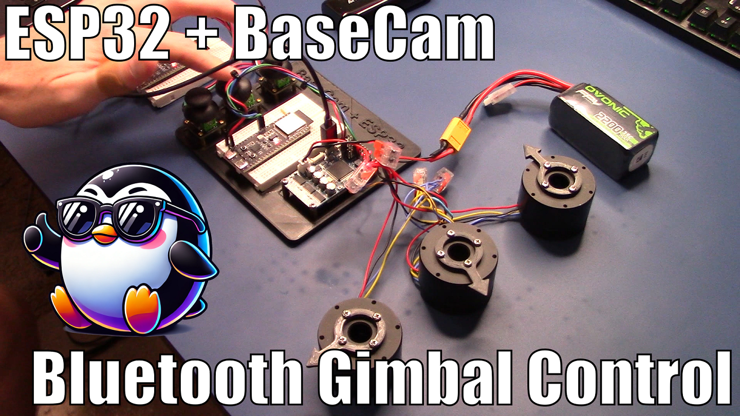 BaseCam + ESP32-S3 Gimbal Joysticks Control Demo
