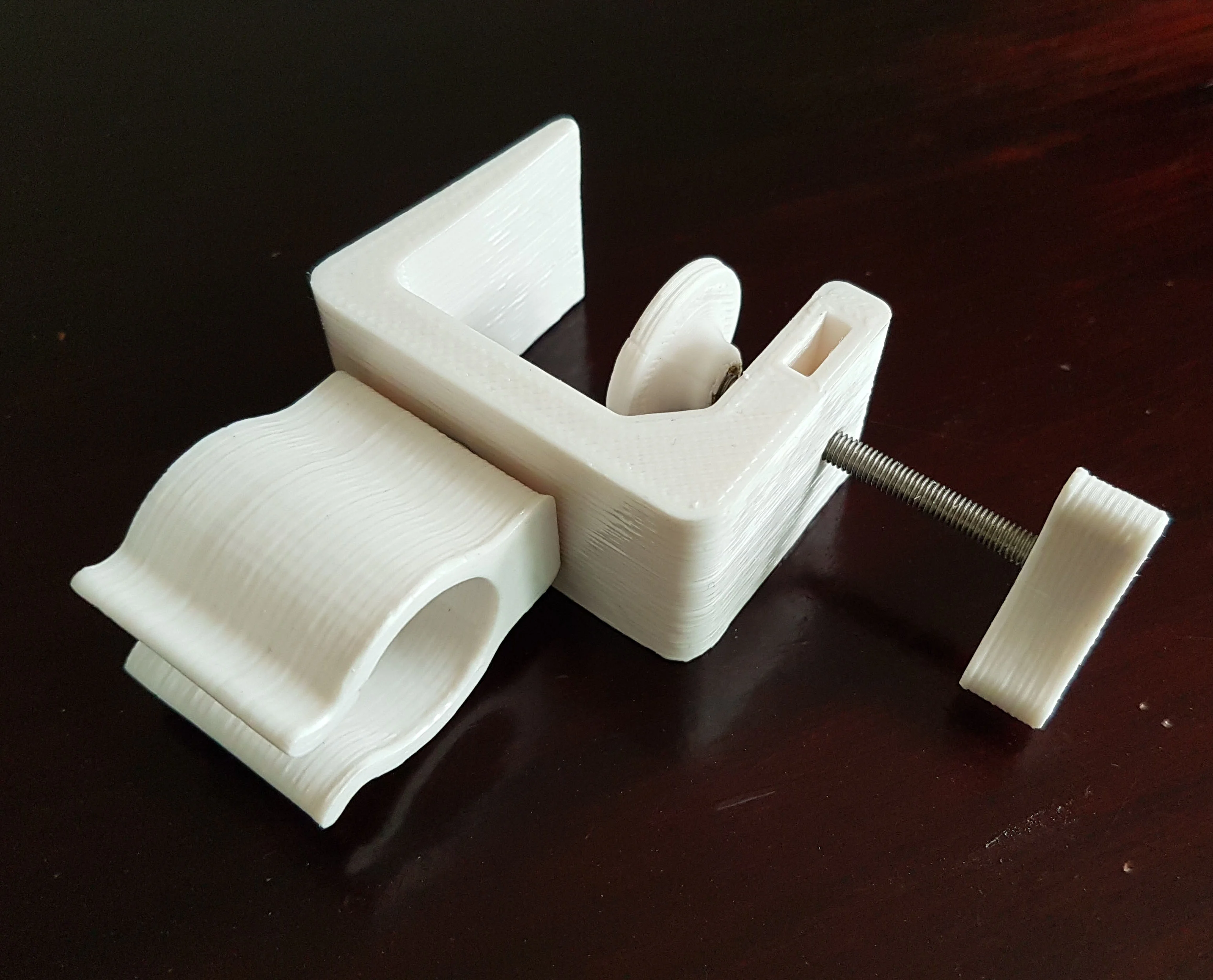 Parasol table vertical support mount