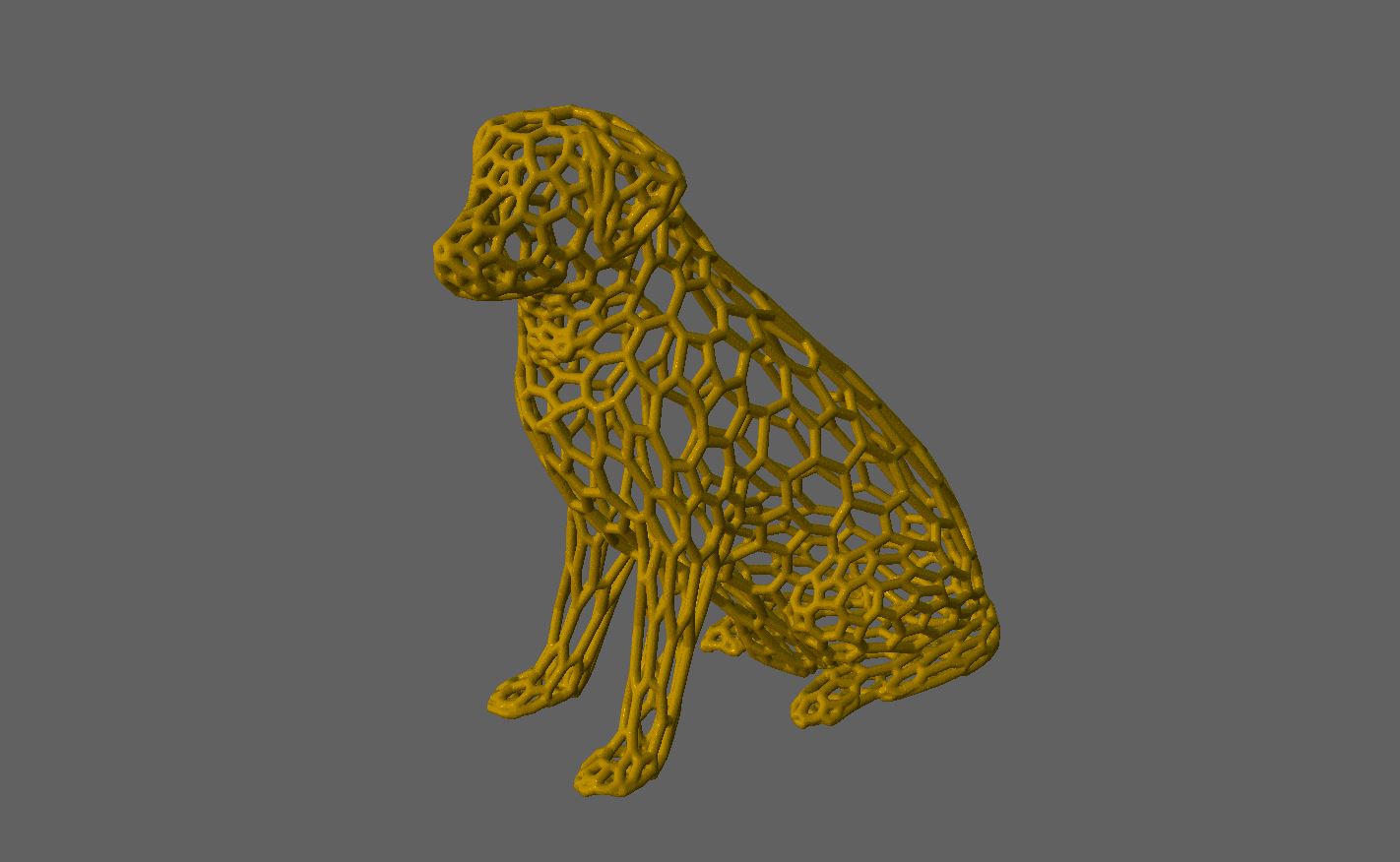 Labrador Sculpture Pattern (Voronoi Style)