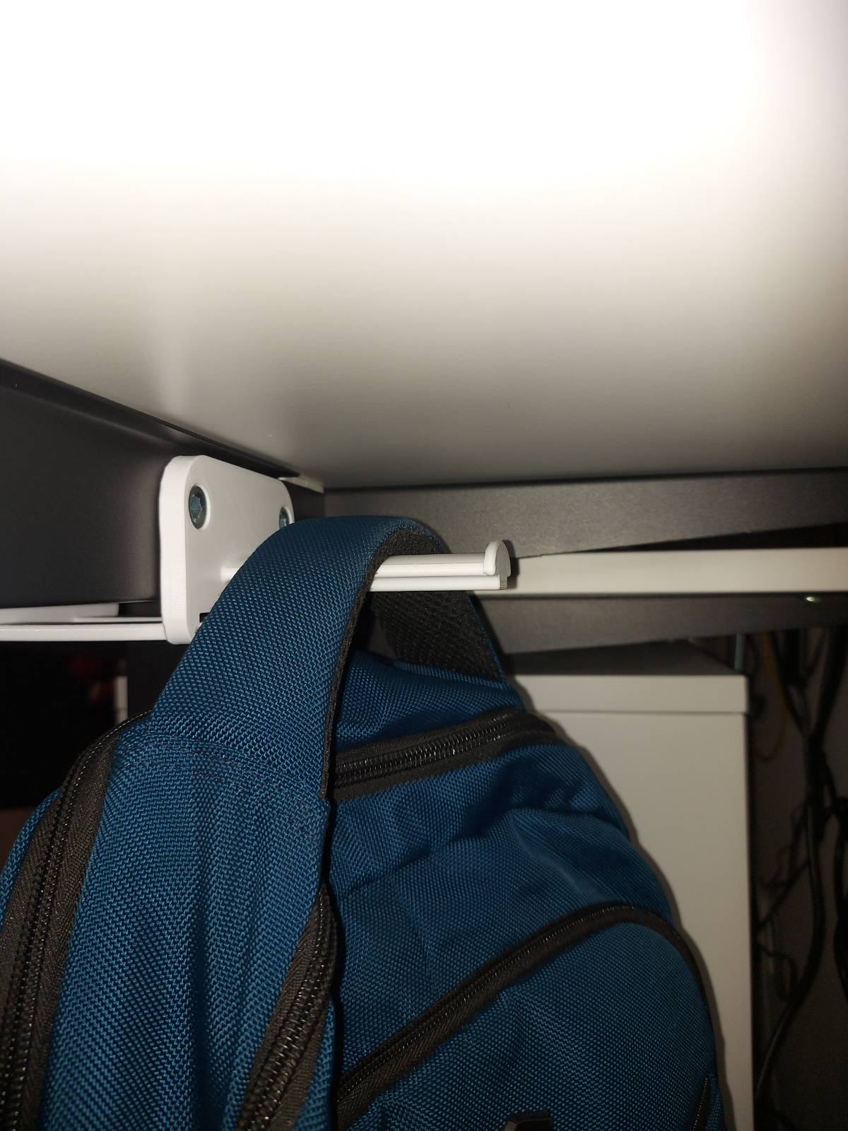 Ikea TROTTEN desk backpack hanger | wieszak na plecak pod biurko