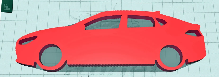 Hyundai i30 fastback silhouette keychain