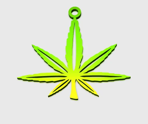 Marijuana Pot Leaf Pendant