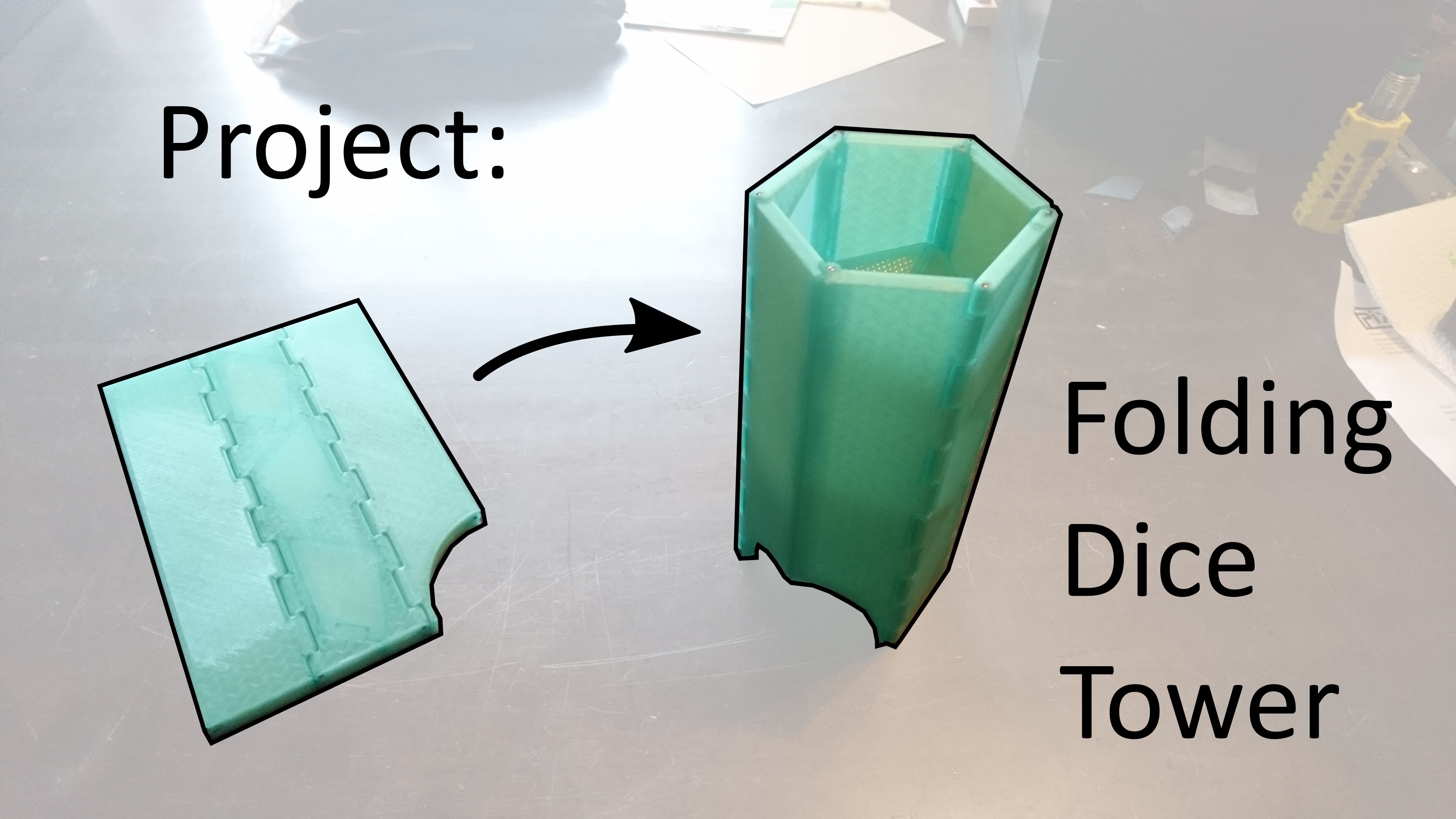 Folding Dice Tower