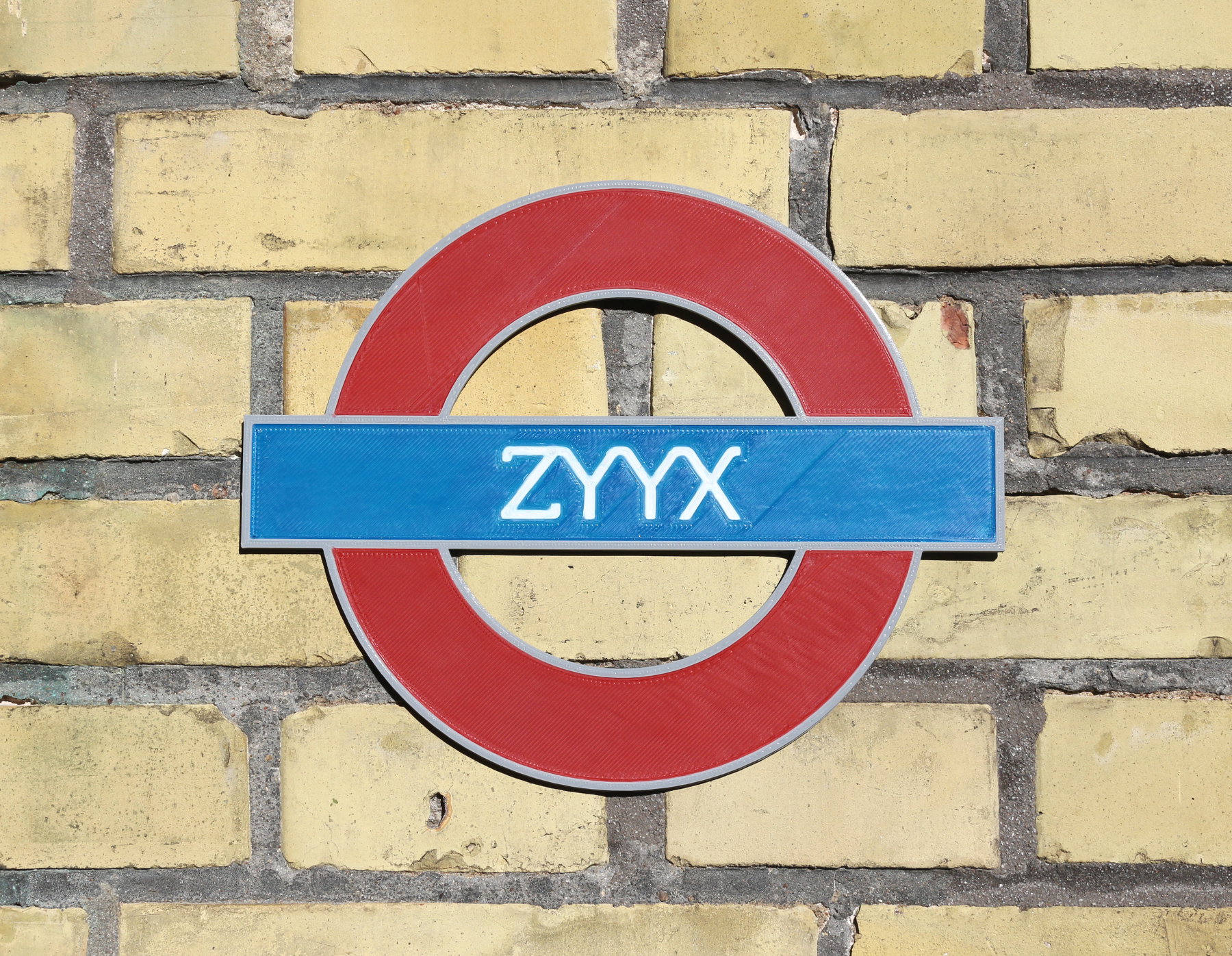 ZYYX Undergound Sign - Multi Material Print