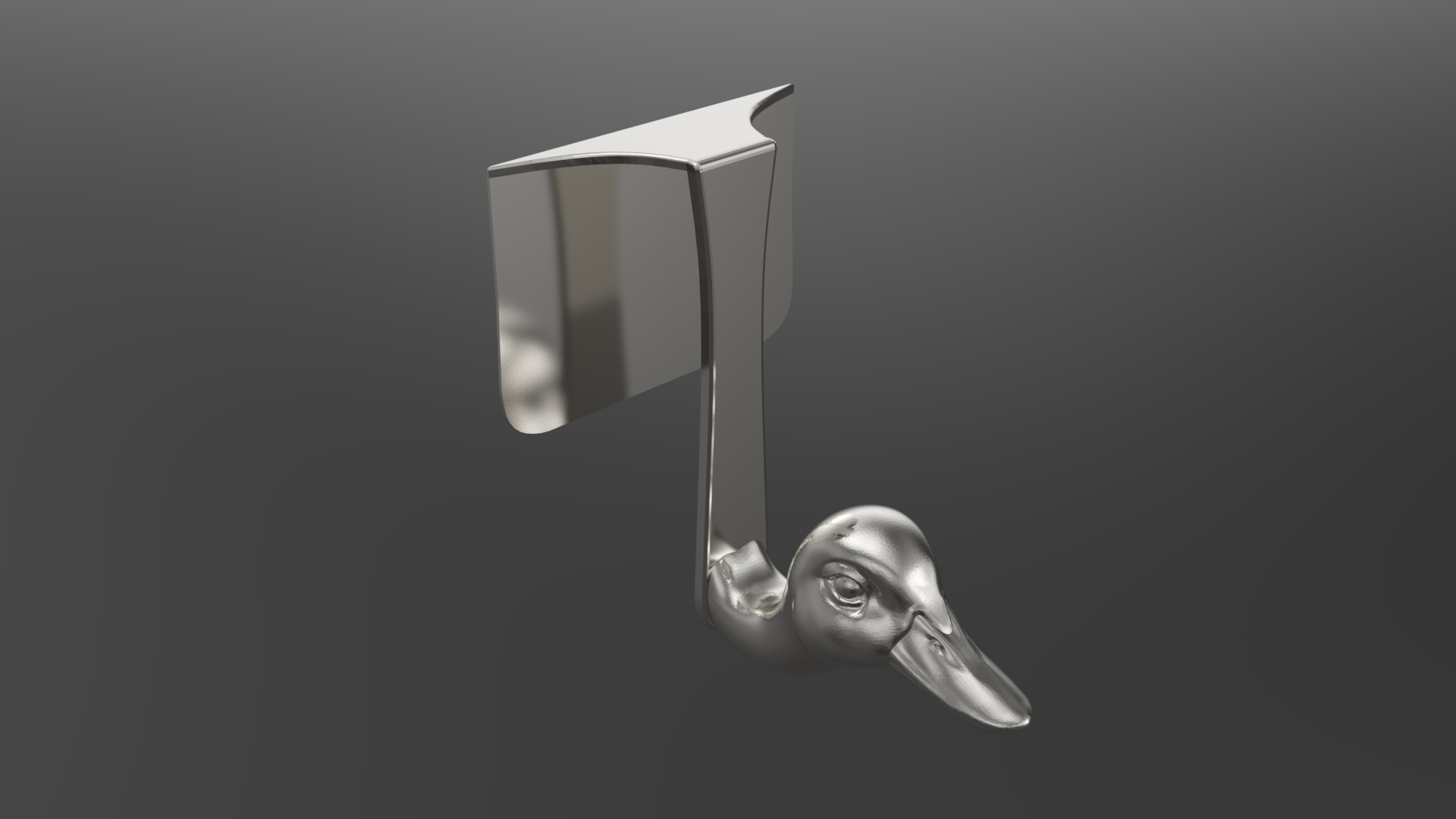goose dishcloth hanger