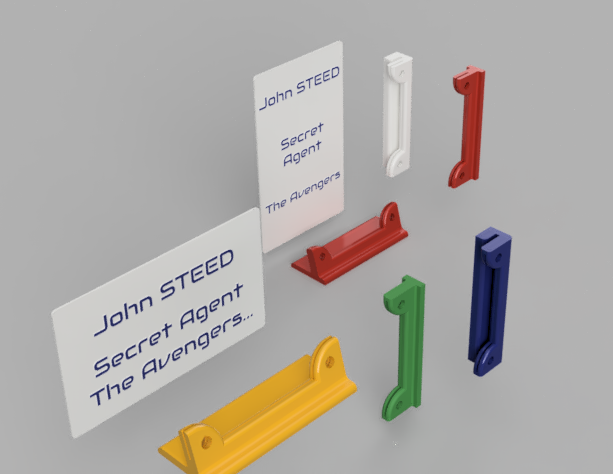 Nameplate  Kit  (Kit de signalétique) Customizable (Fusion 360) 2 Colors