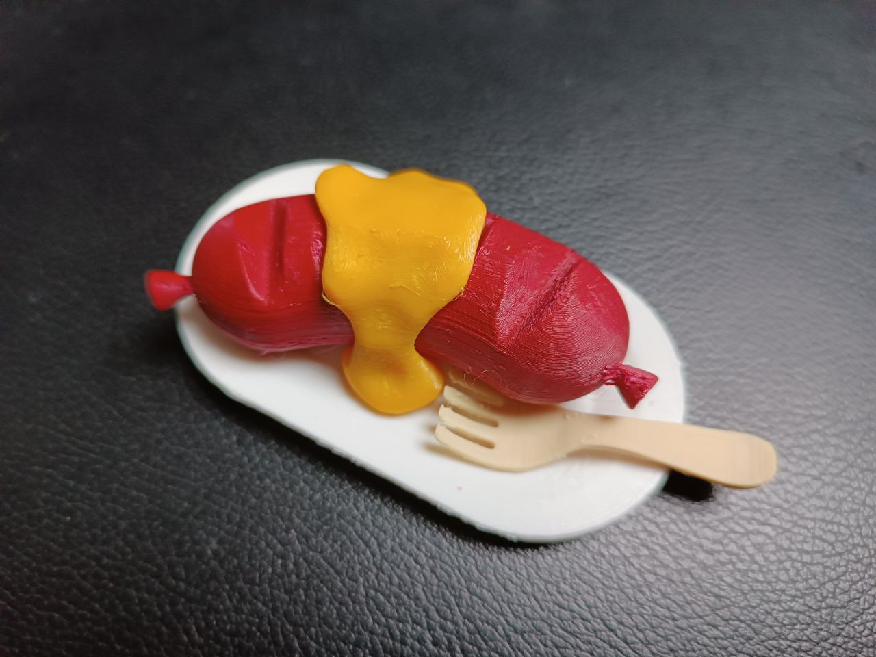 Cute Sausage with Mustard