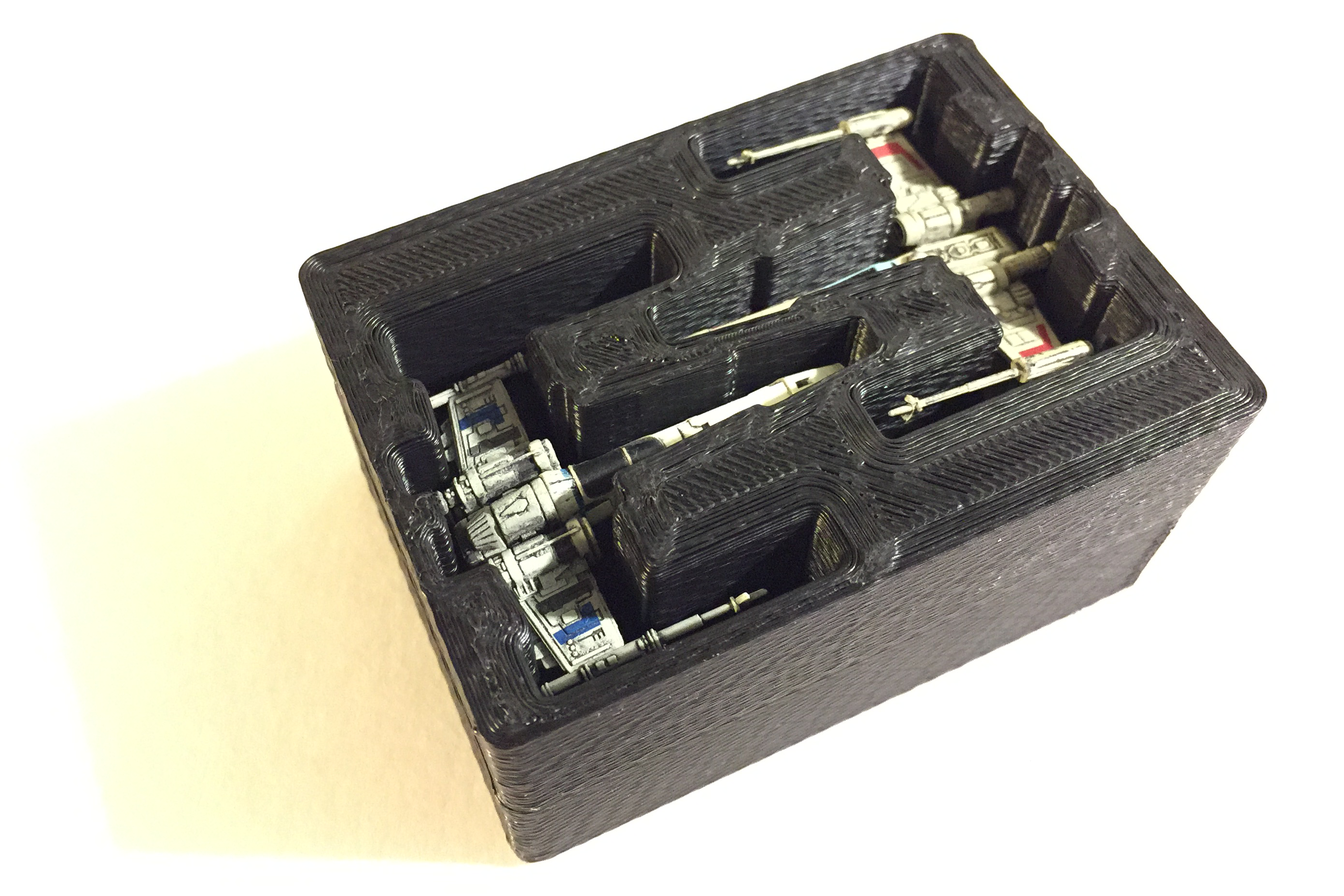 Custom bins for X-Wing miniatures ships
