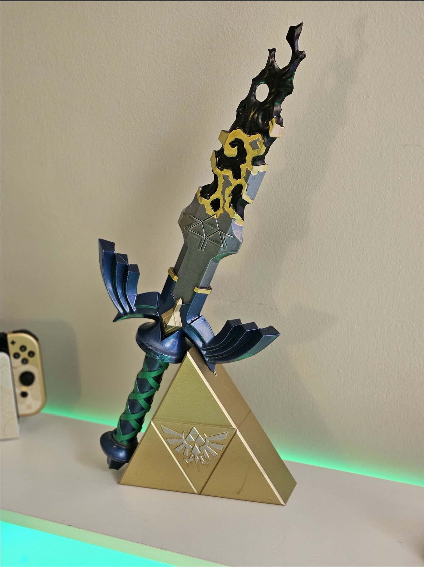 Decayed Master Sword Triforce Stand - Legend of Zelda: Tears of the Kingdom
