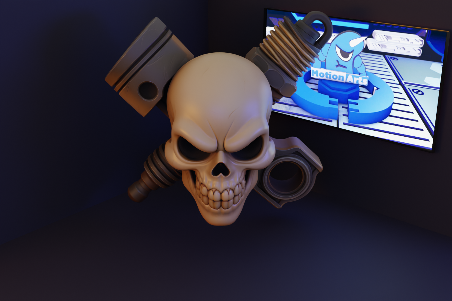 Caveira Pistão e Vela