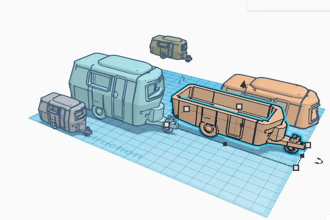 Eriba Puck vintage caravan O scale Ho scale