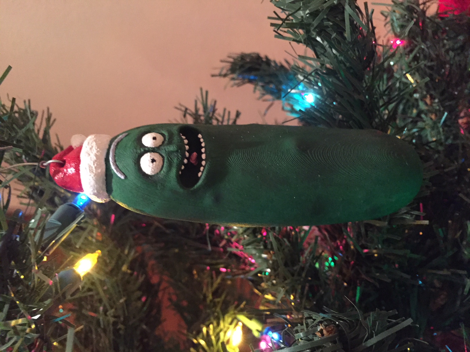 Pickle Rick Christmas Ornament