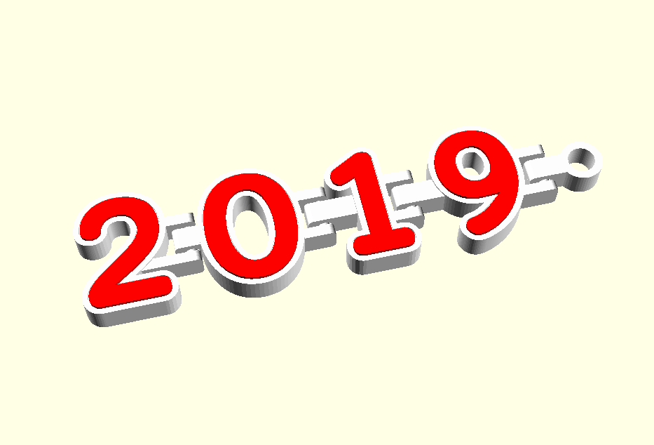 Articulated 2019 Keychain