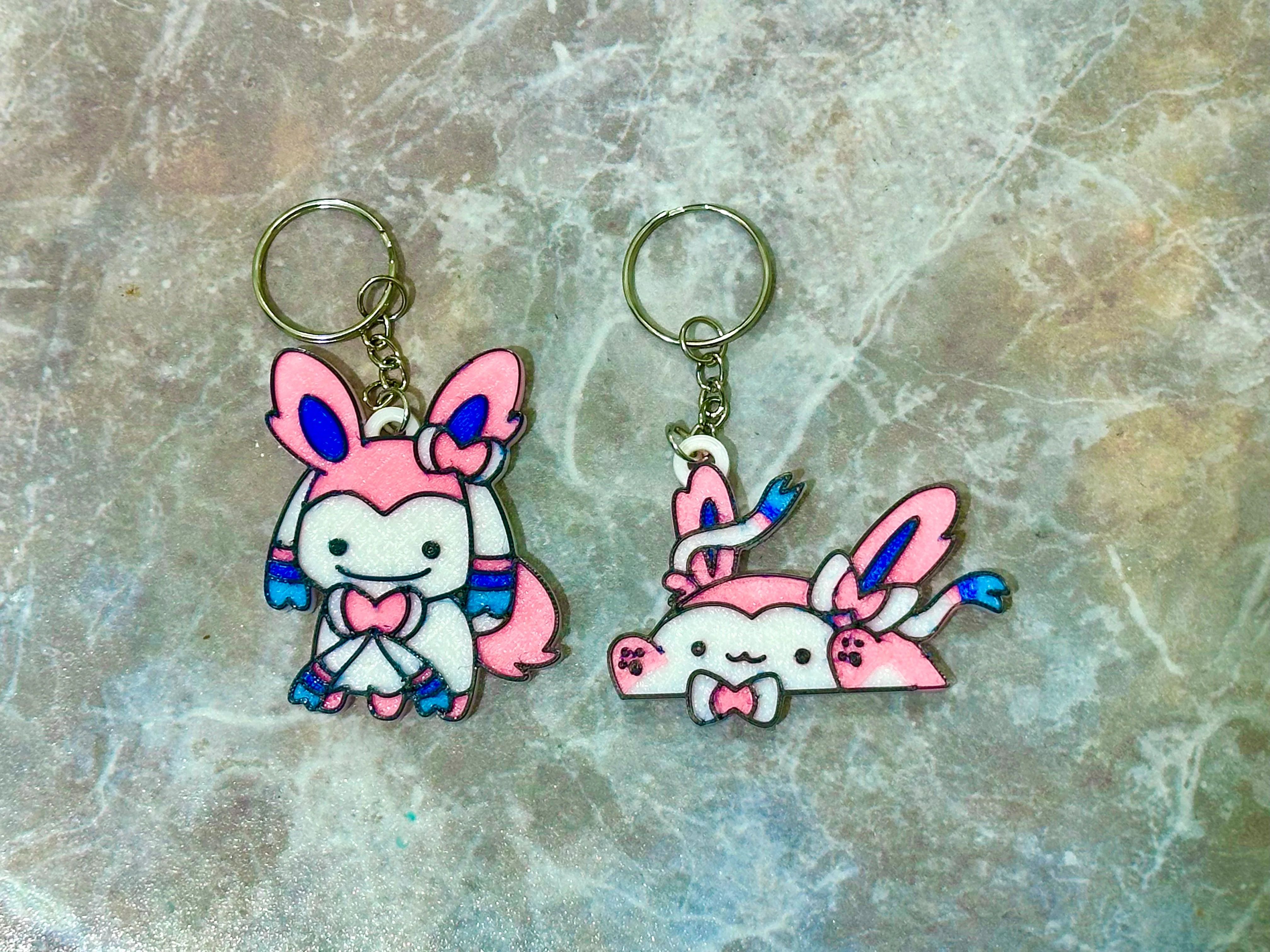 Cute Sylveon Chibi Pokemon Fridge Magnet/Keychain