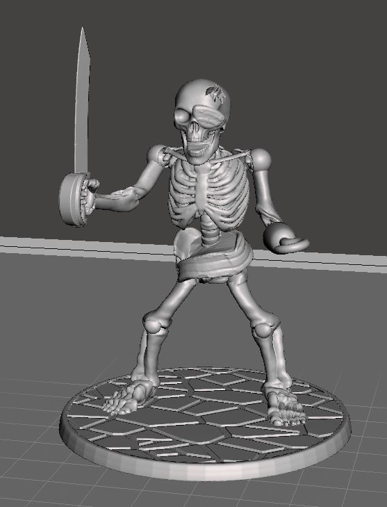 28mm Skeleton Warrior Pirate Cutlass