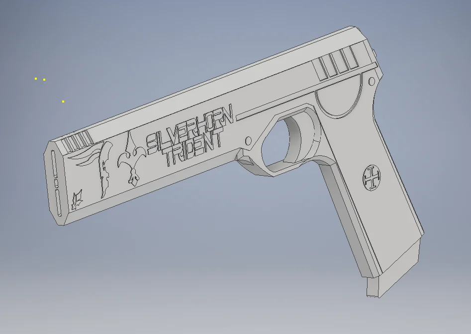 The Irregular At Magic High School - Trident Silver Horn - CAD Gun