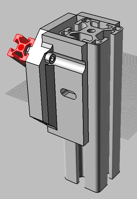 2020 to 4040 extrusion connector, with some adjustability