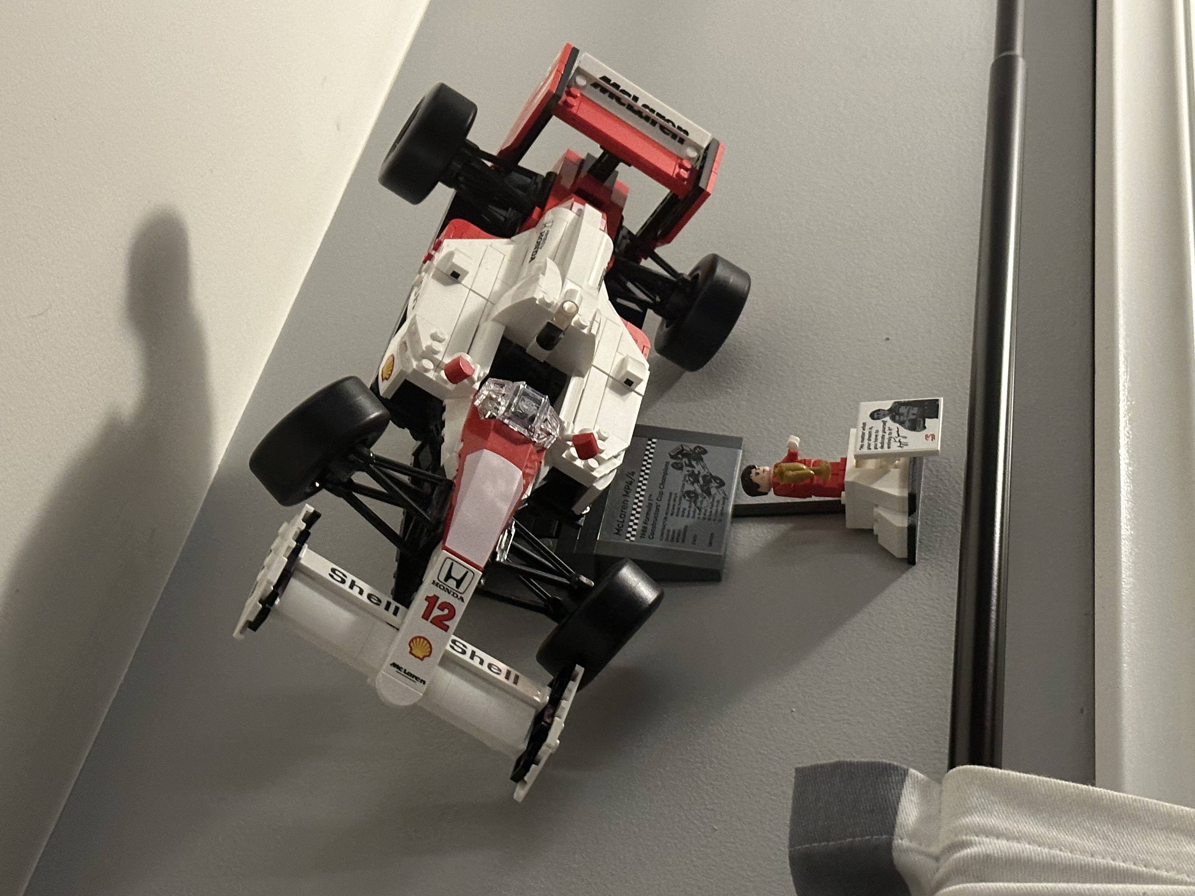 Lego 10330 Senna F1 car wall mount with podium holder