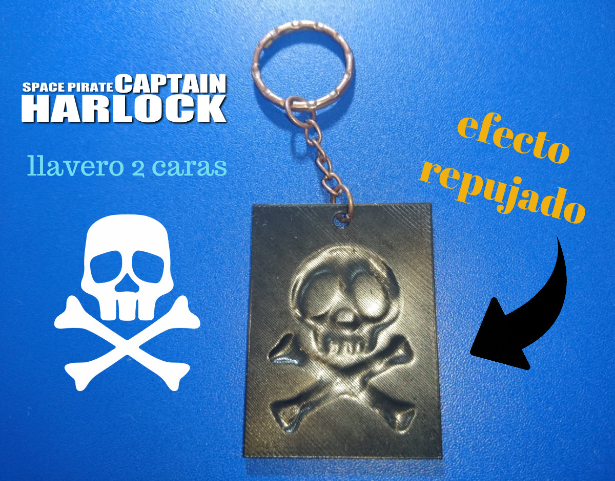 Llavero Capitan Harlock (EFECTO REPUJADO)