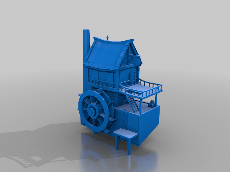water wheel mill and bakery - terrain