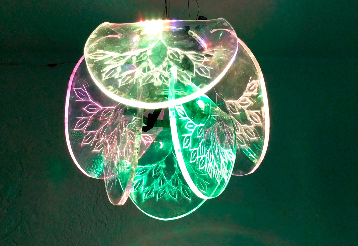 Tulip flower chandelier