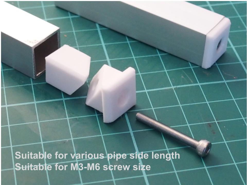 Customizable Square Pipe Cap (fusion360)