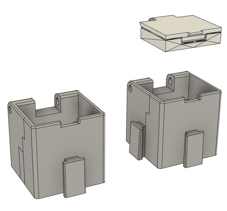 SMD component container, connectable