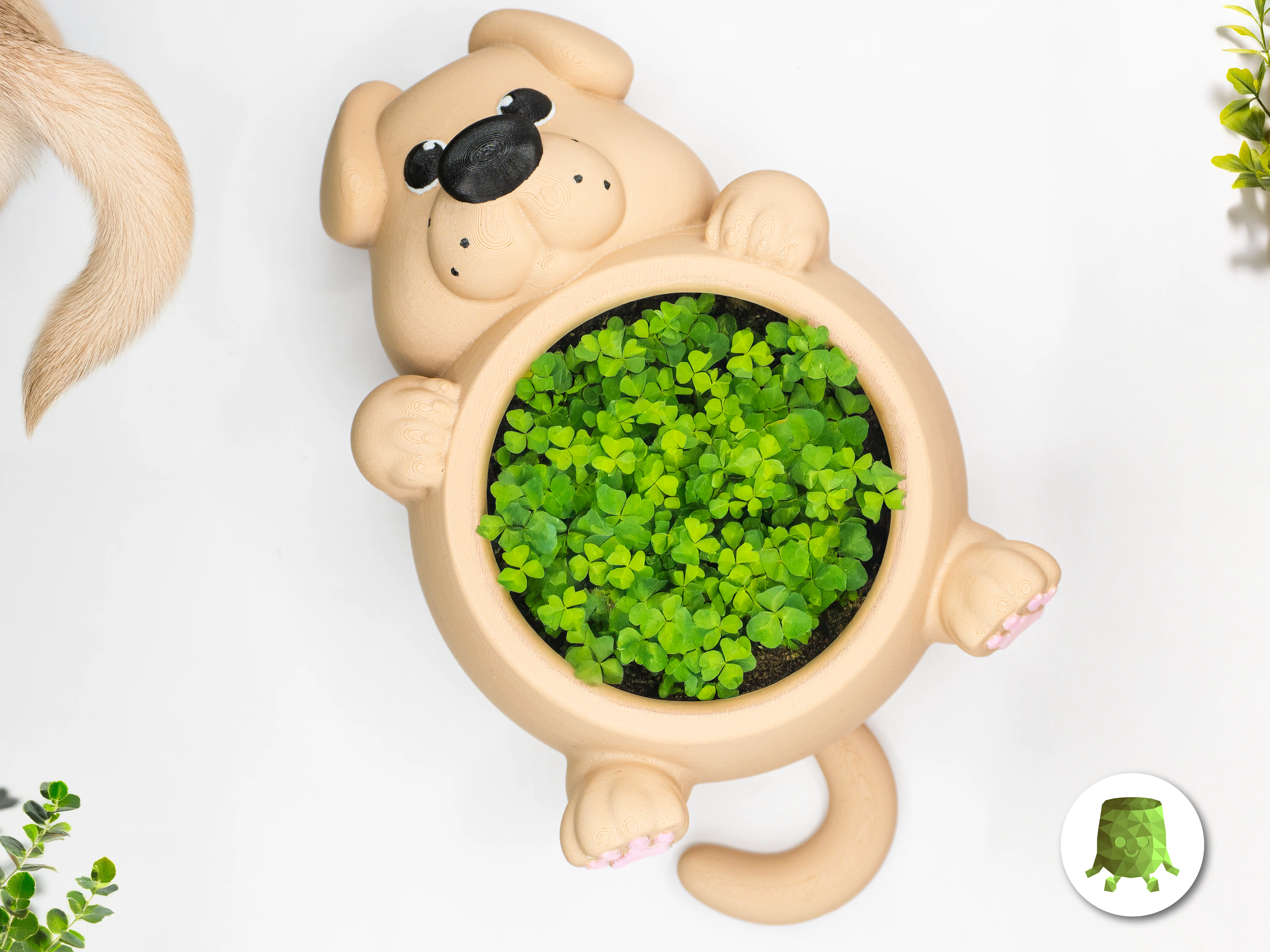 Chunky Dog Plant Pot