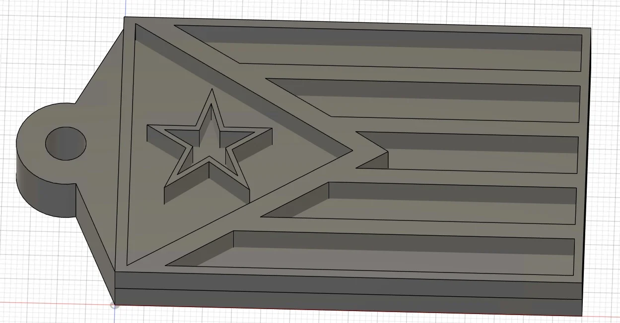 Puerto Rico Flag Key Chain
