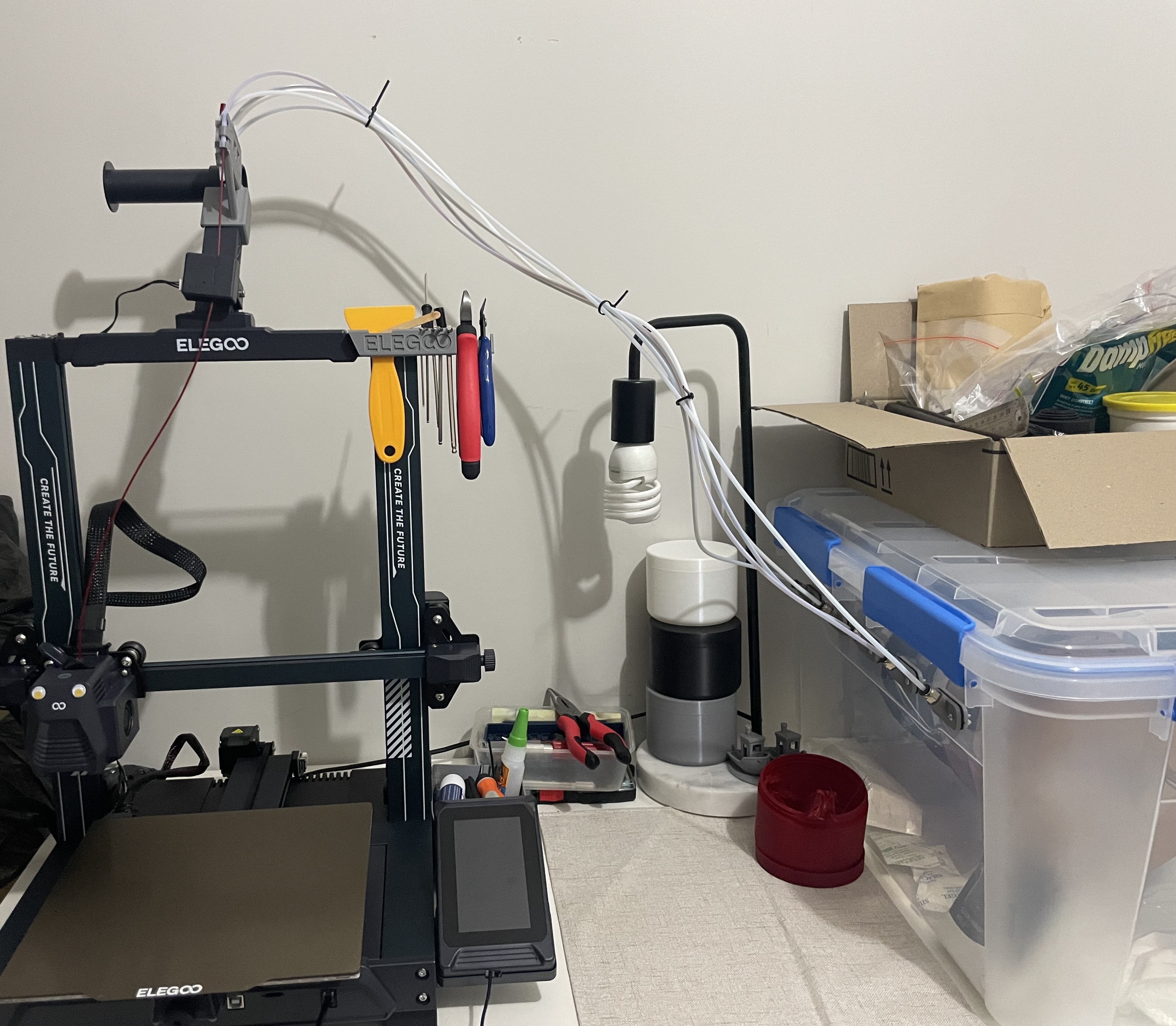 Elegoo Neptune 3 Pro Filament Holder and DryBox