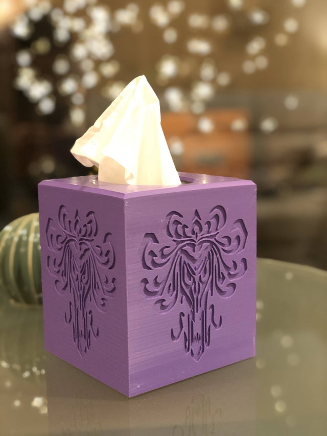 The Haunted Mansion wallpaper inspired tissue box