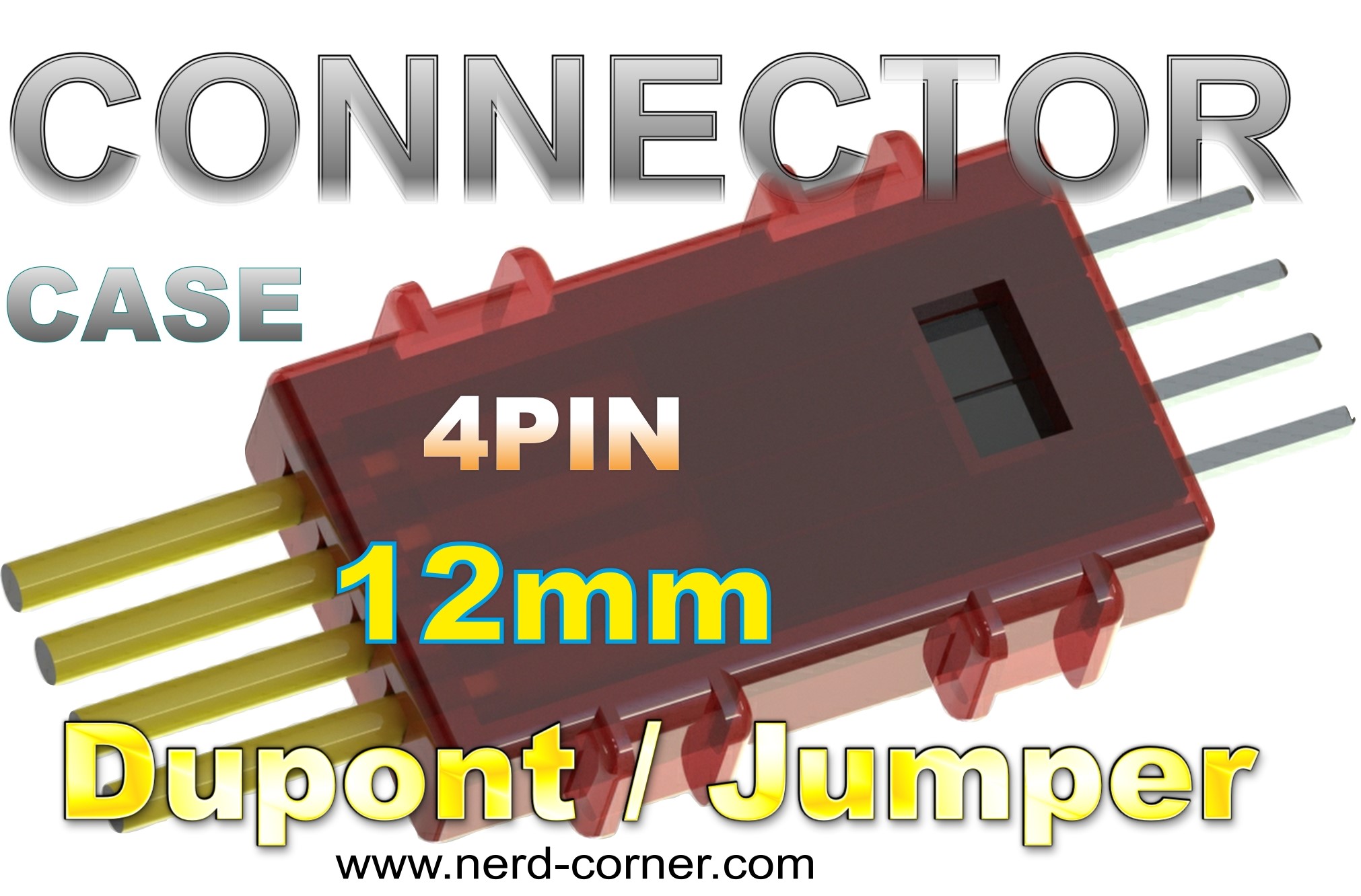 Connector housing Dupont 4Pin 12mm