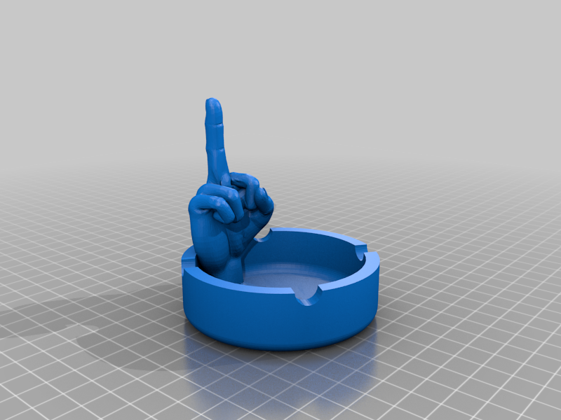 Middle finger ashtray