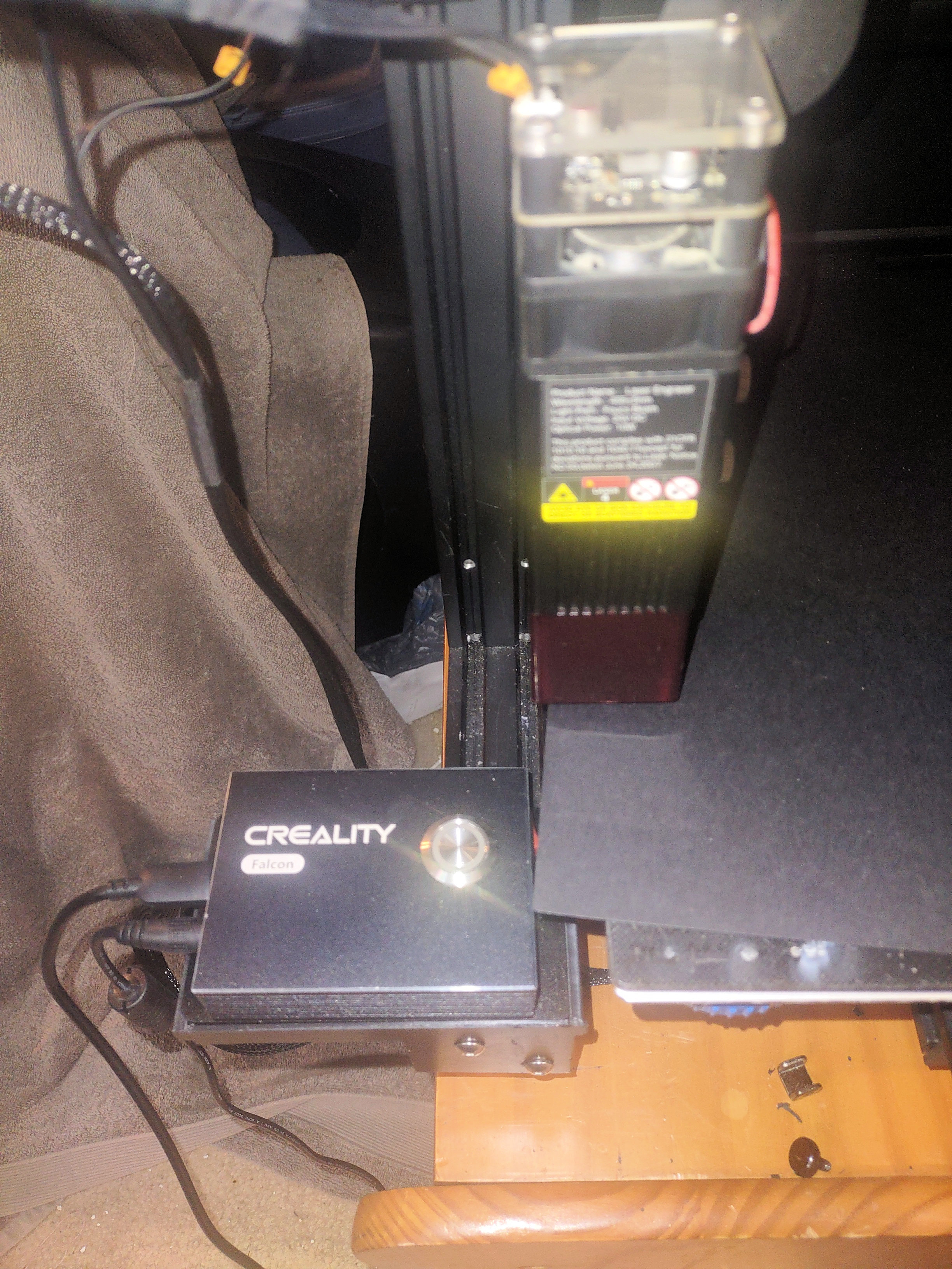 Shelf Mount for Falcon 10W Laser Control Box on Ender 3 V2