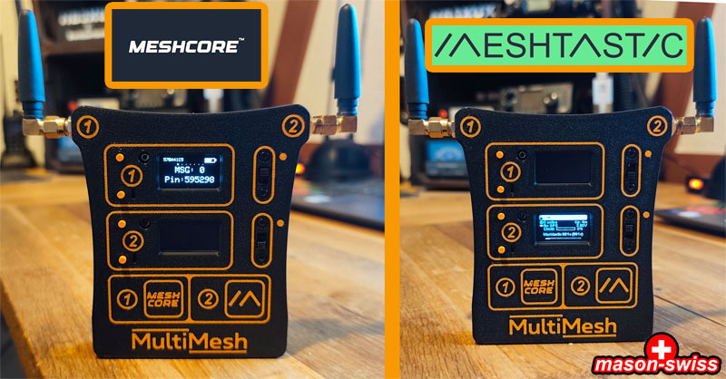 Multi Mesh Receiver Dual, Meshtastic, Meshcore
